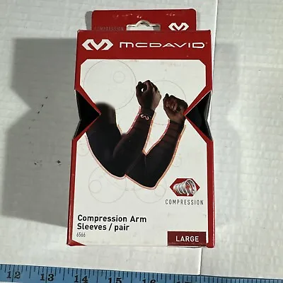 BRAND NEW McDavid Adult Compression Arm Sleeve - Black Large L 6566 • $19.99