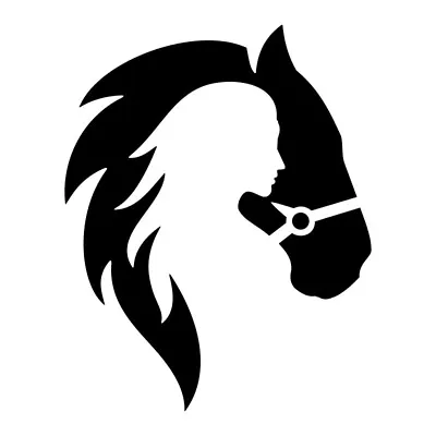 £2.99 • Buy Horse Girl Silhouette 01 Vinyl Decal Sticker Art Wall Home Decor Various Colours