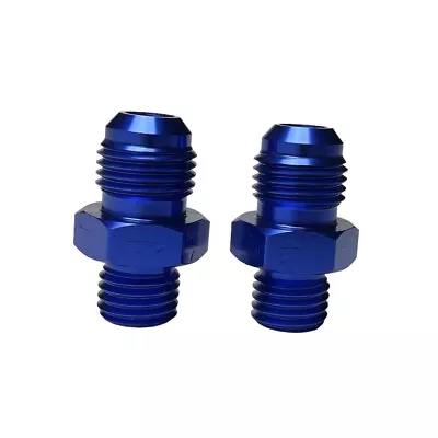 2 Pcs AN6 6AN Straight Male Flare To M12X1.5 Metric Fitting Adapter Aluminum • $9.99