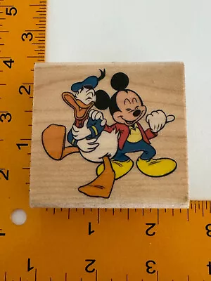 Laughing Pals - Mickey & Donald Rubber Stamp By Rubber Stampede - HTF! • $13.99