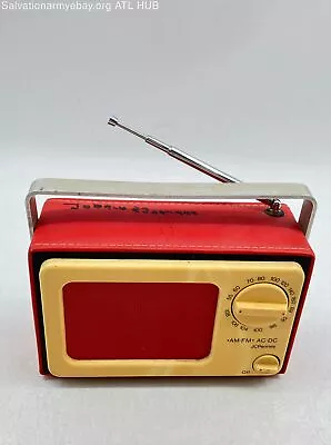 Vintage 1960s Retro Portable JC Penney AM/FM Transistor Radio- Untested • $14.99