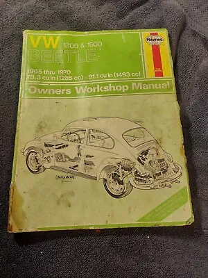 VW Beetle 1300 & 1500 1965 - 1970 Haynes Repair Manual *READ DESCRIPTION* • $11.95