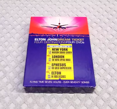 Elton John - Dream Ticket (DVD 2004 4-Disc Set) Concert Music Boxed Set • $7