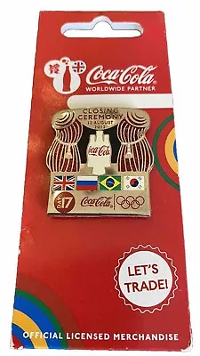 News London 2012 Olympics Coca Cola Pin - Closing Ceremony W/ Host Country Flags • $9