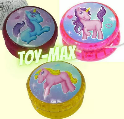 Official Light Up Pony Unicorn Yo Yo Classic Traditional Old School Party Filler • £4.89