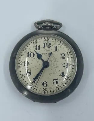 Antique Elgin Watch Co. Sterling Silver Ladies Pocket Watch • $21.50