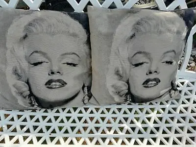 Pair Of Vintage Retro Kitsch Large Marilyn Monroe Cushions Double Sided  • £15