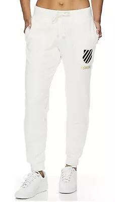 WOMEN’S SWEATPANTS-High Waisted Joggers High Rise Waist Activewear K Swiss Sz-M • $21.97