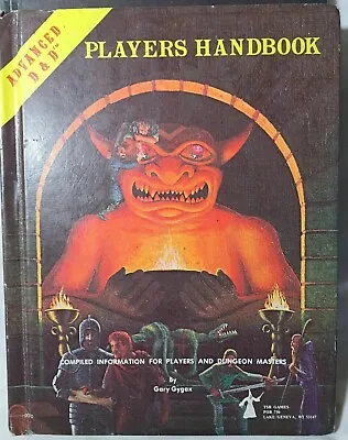 Advanced D&D Dungeons & Dragons Players Handbook 6th Print 1980 TSR Gary Gygax • $89.95