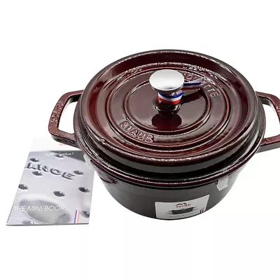 NEW For STAUB Cast Iron 4-qt Round Cocotte 22cm Cast Iron Round  Oven USA BEST • $153.99