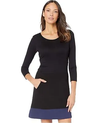 Nicole Miller Black Navy Ponte Scoop Neck Women Dresses • $206.26