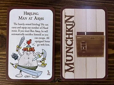 MUNCHKIN HIRELING MAN AT ARMS Promo Card Expansion Bonus Preorder Board Game GTM • $15.93