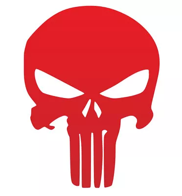 Marvel The Punisher Red Logo Shaped Vinyl Decal Sticker • $4.99