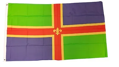 Lincolnshire County 5ft X 3ft Flag 75denier With Eyelets Suitable For Flagpoles • £7.99