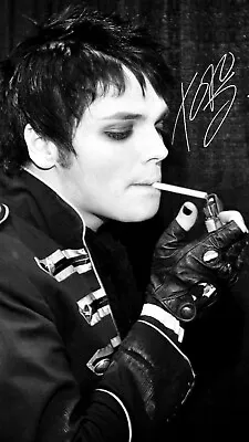 My Chemical Romance Photo/poster/print Gerard Way Autographed/signed Rp Mcr B&w • $15