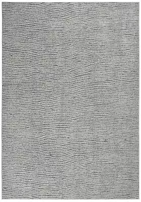 Plain Wave Design Living Room Area Rug Blue Soft Pile Carpet Various Sizes • £199