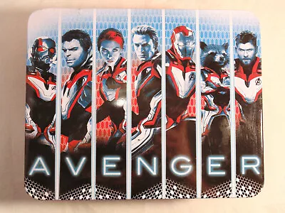 Marvel AVENGERS Assemble Metal Red Lunch Box 3D Embossed School Storage Tin Kids • $6.99