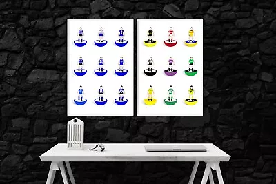 £21.99 • Buy Chester FC Home & Away Subbuteo Prints - Seals Football Wall Art, Gift, Present