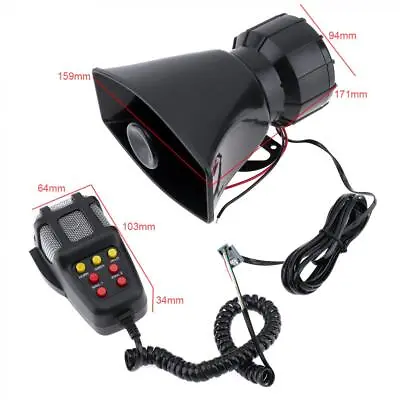 7 Sound Loud Horn Car Truck SUV Warning Alarm Siren PA Speaker With Microphone • $22.59