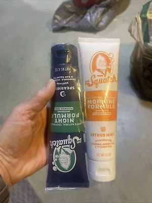 New Dr Squatch Fluoride Free Toothpaste Set Morning/Night Formula 4.7 • $19.99