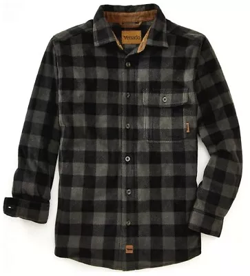 NEW Venado Bonfire Plaid Fleece Shirt - Hunting/Work/Outdoors - Large -Charcoal • $10.55