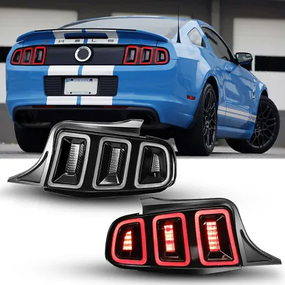 LED Tail Lights For 2010-2014 Ford Mustang Sequential Turn Signals Black Clear • $399.99