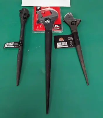 New 15  & 12  ADJUSTABLE SPUD Wrenches & Dual Ratchet 3/8-1/2 Drive - F. Ship • $55.55