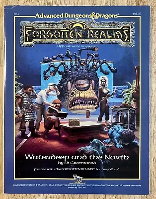 Advanced Dungeons & Dragons 1987 Forgotten Realms Waterdeep And The North W/ Map • $49.99