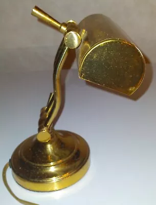 Vtg Underwriter Labratories Brass Portable Bankers Piano Lamp BC 5392 Adjustable • $24.95