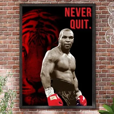 Boxing Mike Tyson 24x36 Poster Quotes Inspirational Motivational Wall Art WBA • $28.88