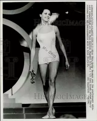 1969 Press Photo Miss America Pageant's Kathy Baumann Wins Swimsuit Contest NJ • $29.88