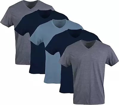 Gildan Men's V-Neck T-Shirts Multipack 6/5 Assorted Sizes  Colors • $30.19