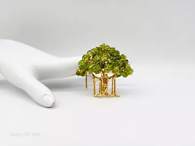 Vintage Designer Styled Swoboda? Kenneth J Lane? Peridot Tree Jewelry Pin/brooch • $69.99