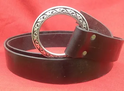 1.5  Wide Medieval Ring Belt Black Or Brown SCA Faire Sword Pirate Rennie • $36