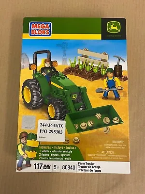 NEW Mega Bloks John Deere Farm Tractor Set 80840 -  117 Pieces Age 5+ Years • £12.99