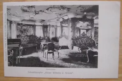 KAISER WILHELM DER GROSSE (North German Lloyd) Interior View Card Of Damensalon • $30