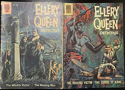 Ellery Queen Detective 1243 & 1289 Dell Comic 1962 • $35