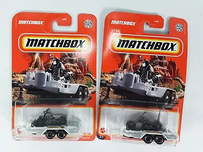 Matchbox 2022 - MBX Cycle Trailer Motorcycle Chopper Set Of 2 Variants 98/100 • $10.99