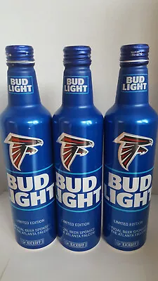 $7.99 • Buy Bud Light (3) *altanta Falcons  2023   Aluminum  16 .oz  Top Open Empty...