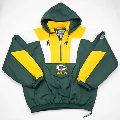 Green Bay Packers Vintage Starter Jacket Mens XL Anorak Coat Puffer NFL Football • $99.95