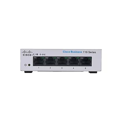 Cisco 110 5-Port Gigabit Ethernet Managed Switch Silver (CBS1105TDNA) • $63.29