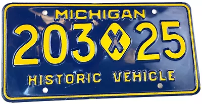 Vintage Michigan Historic Vehicle License Plate Garage Man Cave Collector Decor • $42.95