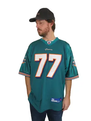 Authentic Miami Dolphins Jake Long Jersey Reebok Mens Sz 50 XL Stitched Sewn NFL • $34.99