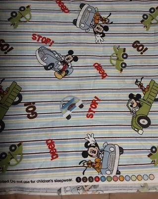 Transportation Stripe Disney Fabric CP38157 Mickey Mouse Pluto 2010 Springs LLC • $10.98