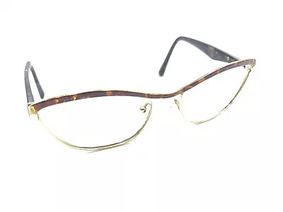 Prada VPR Tortoise Brown Gold Cat Eye Eyeglasses Frames 53-17 140 Italy Women • $64.99