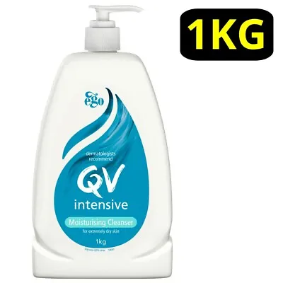 QV Intensive Moisturising Cleanser 1KG Pump For Extremely Dry Skin Soap Free Ego • $30.42