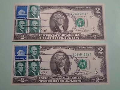 1976 $2 Dollar Bills Kansas City Green Seal One Star Note • $185