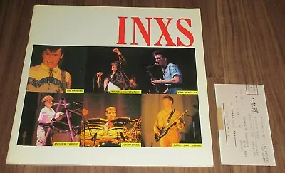 With TICKET Stub! INXS Rare JAPAN Tour Book 1984 MICHAEL HUTCHENCE $0 Ship! • $76.46