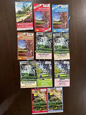 11 Used Masters Golf Tickets 2012 2015 2017 2022 2023 5 Spectator Guides • $950