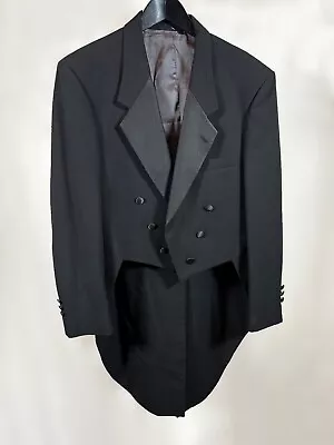 VTG Christian Dior Notched Lapel Le Connaisseur Tuxedo Jacket Black Mens Sz 41R • $119